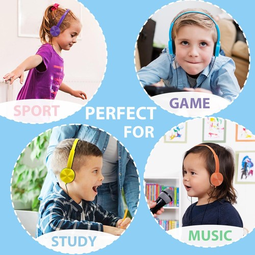 8 Pack Kids Headphones Bulk for Classroom School Students Durable Wholesale C... - Picture 8 of 9