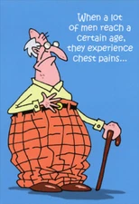 Chest Pains - Nobleworks Funny Birthday Card - Greeting Card by Nobleworks