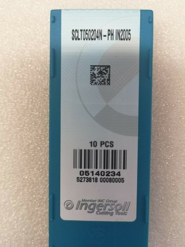 INGERSOLL ✔️ Wendeschneidplatte ✔️ SCLT 050204N-PH IN2005 ✔️ 62 Stück ✔️ - Bild 1 von 2