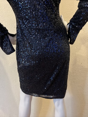 Vestido formal Cato para mujer talla pequeña negro forrado con lentejuelas NUEVO - Imagen 8 de 12