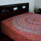 Red Mandala Tapestry Wall Hanging Bohemian Hippie Trippy Tapestry Beach Sheet