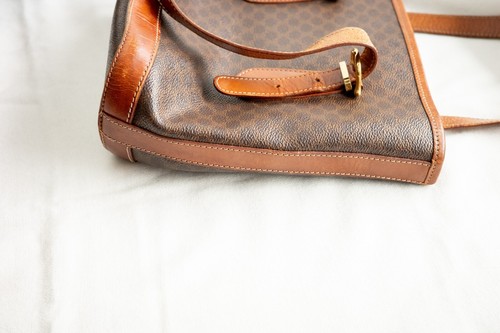 CELINE Hand Bag PVC Leather Macadam Brown Auth from JAPAN - Picture 17 of 17
