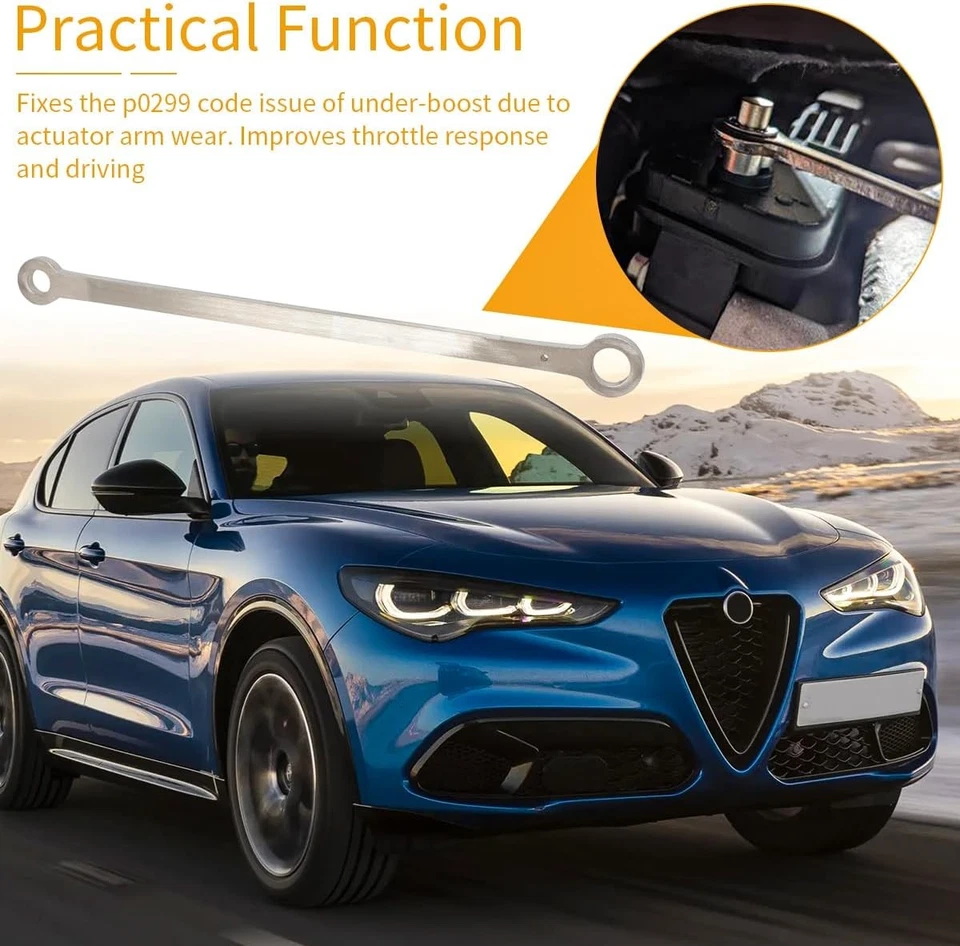 Replacement Wastegate Actuator Arm Steel For Alfa Romeo Giulia Stelvio 2017-2024 - Image 3 of 4