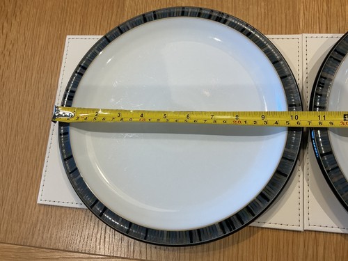 Denby Jet Stripes Dinner Plates x 2 Stoneware Tableware Lot A - Picture 15 of 18