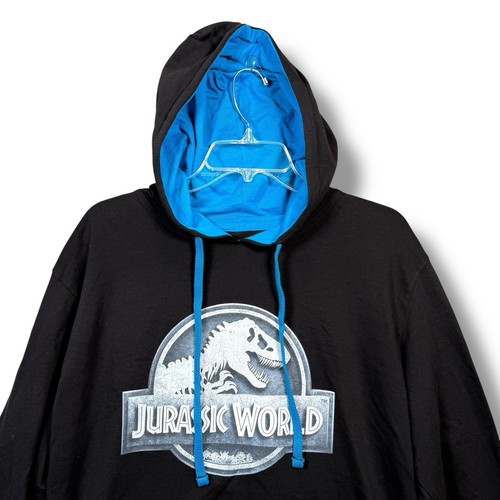 Jurassic World VelociCoaster Hoodie Universal Studios Orlando Men’s Medium Black - Picture 4 of 10