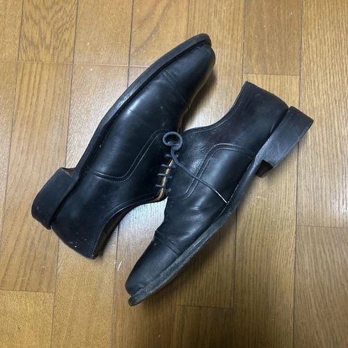 HERMÈS Mocassini uomo Hermes scarpe basse pelle nero EU41.5 US8.5 autentici dal Giappone