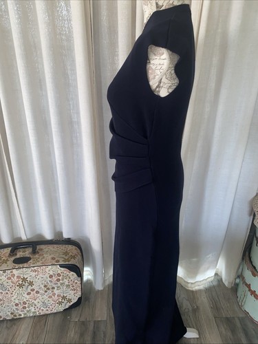 The Fold London Venaria Knitted Navy Maxi Dress Stretch Women’s Size 6 NWT - Picture 7 of 12