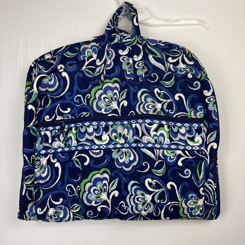 Vera Bradley Mediterranean Blue Garment Bag retired travel floral 23.5x46 - Picture 8 of 11
