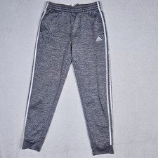 Adidas Boy's Gray White Three Stripe Active Pants Size XLarge 18 - 20