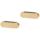  Set of 2 Tablett Edelstahl Dekoratives Serviertablett Ablagefach
