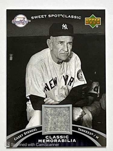 2007 Sweet Spot Classic Casey Stengel Jersey Card Yankees #CM-CS