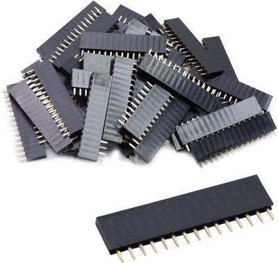 15 Way 2.54mm Pitch Female PCB Header Connector, 40 pcs Size: 1*15
