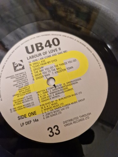 UB40 Labour Of Love 2 II LP Album Vinyl Record LPDEP14 A1/B3 Reggae 80’s - Picture 2 of 20