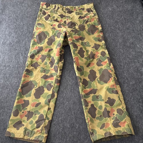 Duxbak FrogSkin Camo Hunting Pants Men Sz 34x30 Lined Vtg USA Made H2O Resistant