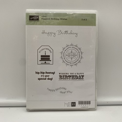 Stampin'Up! HAPPIEST BIRTHDAY WISHES 2 Not 1 Rubber stamp set Birthday Stamps