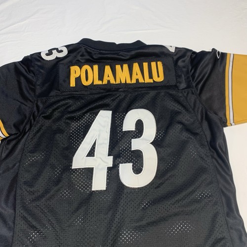 Reebok NFL Pittsburgh Steelers #43 Troy Polamalu Black Jersey Womens XL - Picture 8 of 10
