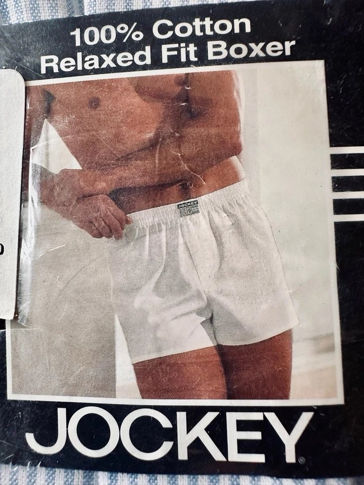 Мужской Jockey Relaxed Fix Boxer - Большой - Синяя Полоса - Винтажный 1995 - Изображение 3 из 4