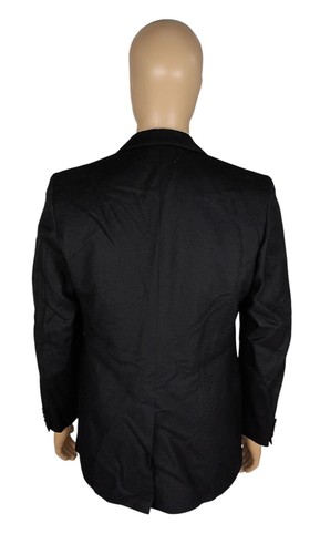 Alexandre Collection Zweiteiler gebürsteter Flanell Wolle schwarz Smoking Anzug 40R 32X29 - Bild 5 von 13