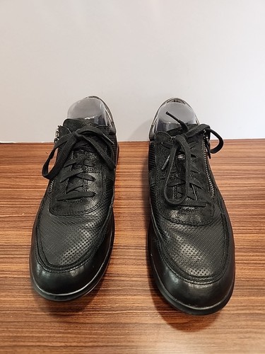 Aravon Walking Shoes Ladies 12 AA 2A Black Leather Sneakers CH3369