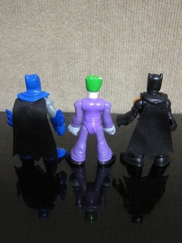 Imaginext DC Super Friends Batman Black Orange Heat Blast Robin Batman Blue Gray - Picture 5 of 9