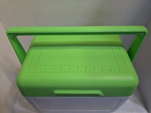 Rubbermaid Vintage Años 90 Blanco y Lima Mini Enfriador Fiambrera Personal Paquete de 6 Mod - Imagen 2 de 9