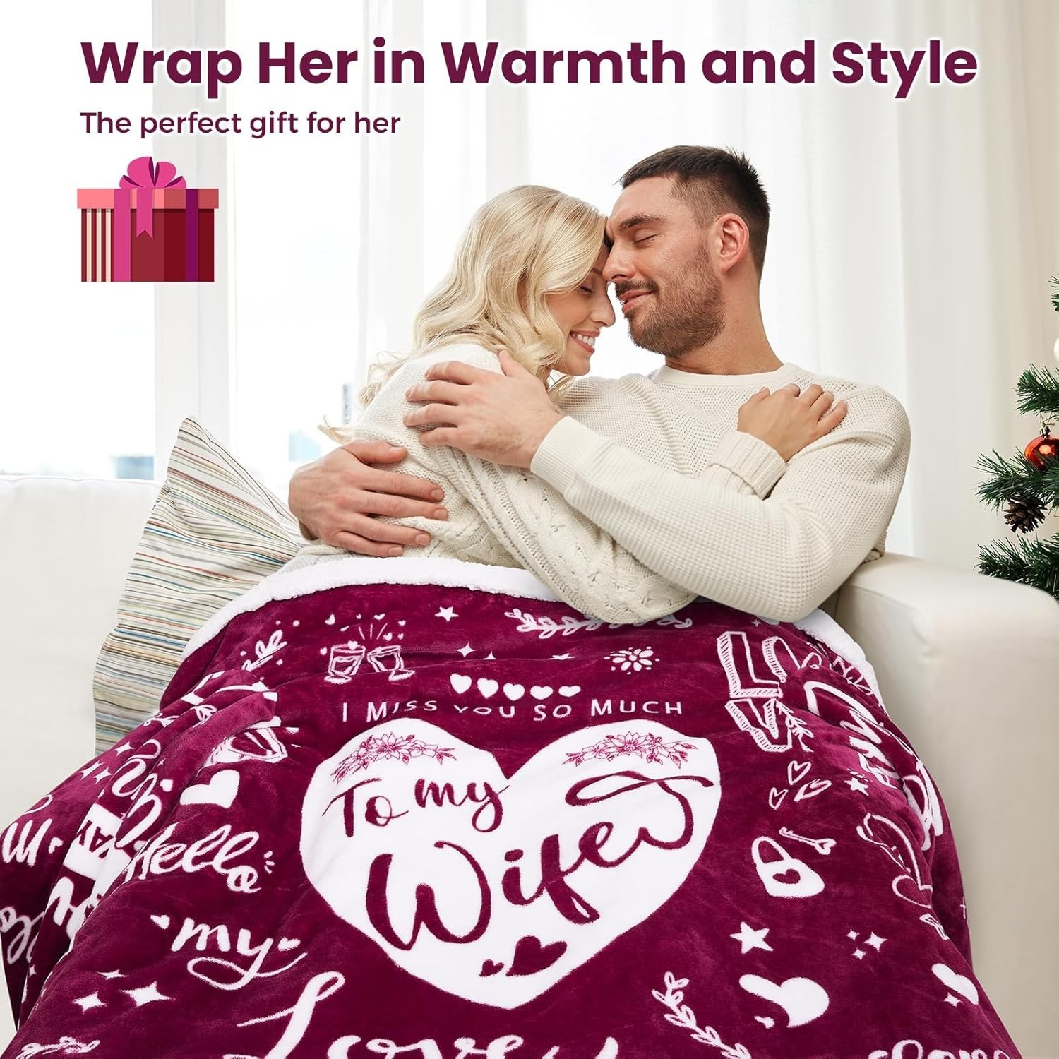 Wearable Heated Blanket with Sleeves Foot Pocket Electric Throw for Women Gift