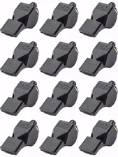 Fox 40 Classic Official 3-Chamber Pealess Whistle, Black (12-Pack)