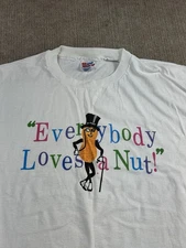 VTG 90s Planters Mr Peanut Everybody Loves A Nut  T-Shirt Single Stitch XL