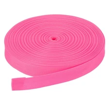 25 Yard x 1 Inch Width Nylon Webbing Strap Poly Flat Webbing Strapping Rose Pink