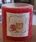 White Barn Spiced Cider Pillar Candle Bath & Body Works 3" Fall Home Fragrance
