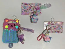 Kawaii Cutie Liquid Shaker Keychain LOT OF 3