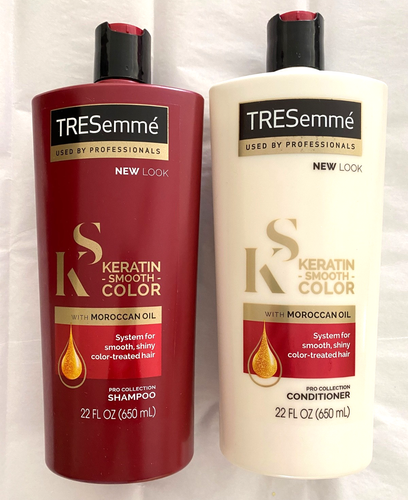 Tresemme Keratin Smooth Color Moroccan Oil Shampoo&Conditioner Set  22 oz, NEW - Picture 1 of 2