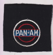 Pan-Am Oil Company patch red white blue on black wool felt WWII or pre era