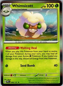 Whimsicott 008/131 Rare Holo SV: Prismatic Evolutions NM