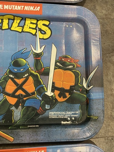THREE TMNT Teenage Mutant Ninja Turtles TV Trays 1988 - Picture 7 of 22