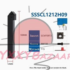 12mm SSSCL1212H09 45° CNC Lathe Carbide Turning Tool Holder For SCMT09T3 Inserts