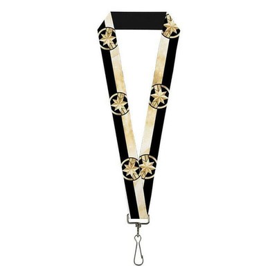 Captain Marvel Star Badge Icon 2019 Movie Lanyard 1  Buckle-Down Products NEW
