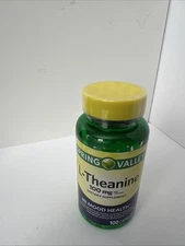 Spring Valley L-Theanine Capsules Dietary Supplement-100 Mg-100 Count Exp 11/25