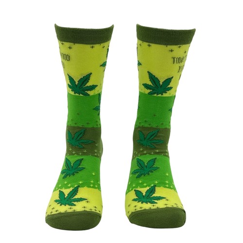 Women's Todays Good Mood Is Sponsored By Weed Socks Funny 420 Graphic Footwear - Picture 3 of 9