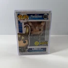 Funko Pop Loki w/Scepter Avengers 985 GITD Entertainment Earth Hard Case