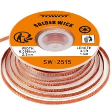 TOWOT Solder Wick Braid with Flux No-Clean Electronic, Desoldering Wick Braid...