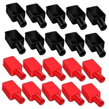  20 Pcs Battery Terminal Covers Red and Black Positive Negative Insulating 