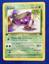 Grimer 57/82 1st Edition Team Rocket Pokémon Card Near Mint WOTC Vintage TCG