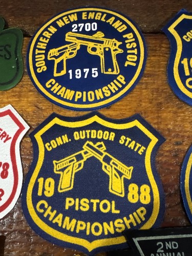 Vintage Connecticut State Pistol Championships Shooting Sports Award Patches. #2 - Picture 3 of 12