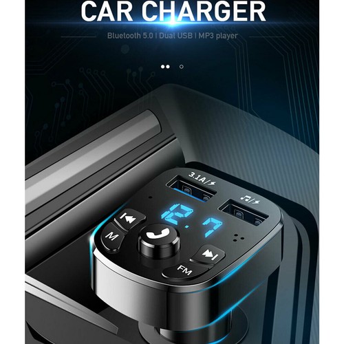 Wireless FM Transmitter Bluetooth Car MP3 Player Handfree Kit Dual USB Charger - Picture 3 of 5