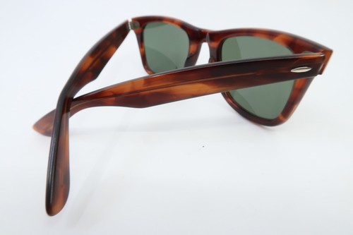 Gafas de sol vintage B&L Ray Ban Wayfarer EE. UU. talla 50-24 vidrio original grabado BL - Imagen 6 de 8