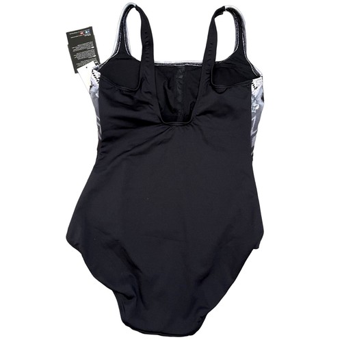 TYR Women Baltic Star Aqua ControlFit 1pc SwimSuit Black Grey - Size 18 - $80 - Picture 3 of 8