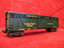 CLEAN Lionel No. 3356  OPERATING HORSE CAR Express Santa Fe~ WORKS