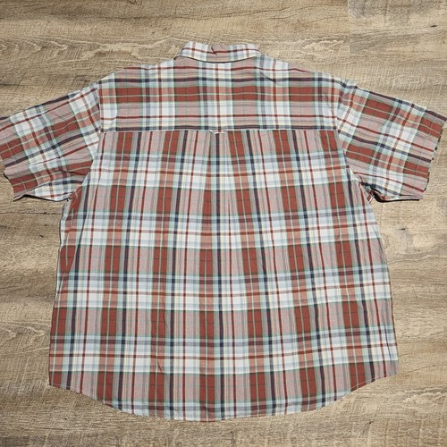 Chaps Easy Care kurzärmliges kariertes Button Down Herrenhemd Größe 4XB - Bild 4 von 9