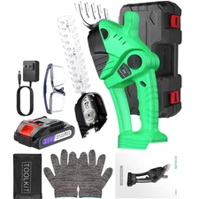 21V Hedge Trimmer Cordless Handheld Grass Shears Cutters with 2000mAh Battery